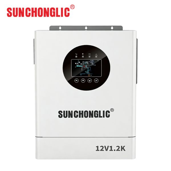 1.2kW Pure Sine Wave Hybrid Solar Inverter with MPPT Dual AC/PV Charging and UPS Function