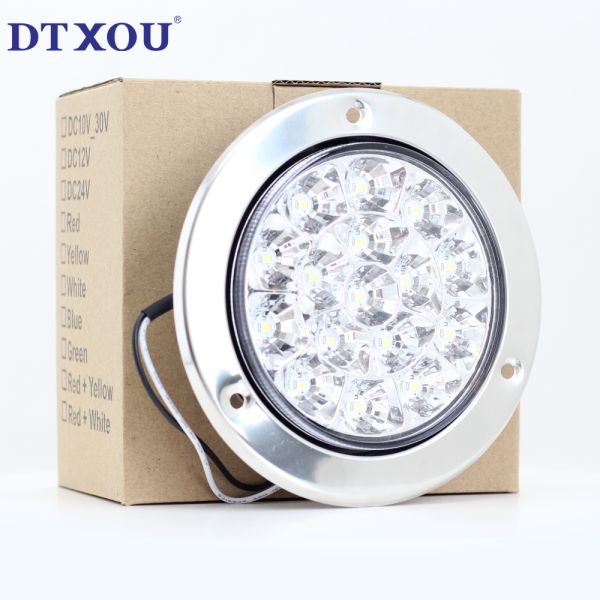 Auto Tail Lamp Truck LED Rear Tail Light Red round trailer Stop light Tail Turn signal light