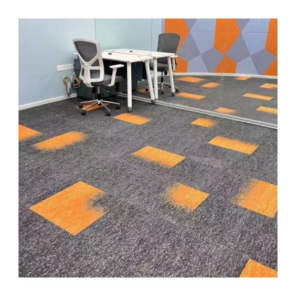 Office Custom Loop Colorful Nylon Carpet Tile with PE Backing and 100% BCF Face Fibre