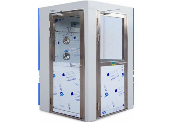 GMP Medical Cleanroom Air Shower With L Type Swing Doors Microcomputer Control