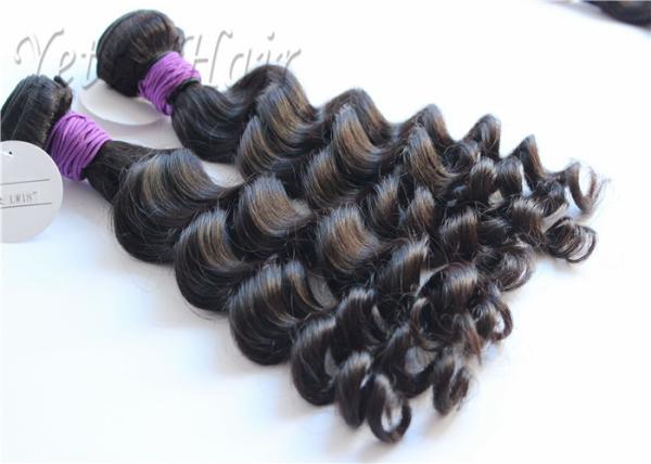 Popular Loose Wave 10 - 30 Peruvian Human Hair Weave Bouncy and Soft