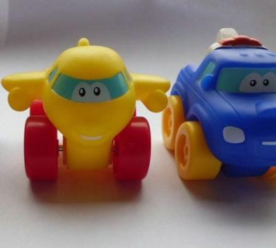 EN71 Vinyl Pullback Racer toy, 6p free cartoon car pull-back vehicle toy