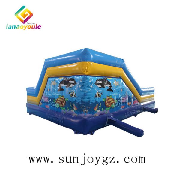 Eco - Friendly Inflatable Water Slide On Land Amusement Park Equipment For Outdoor Event