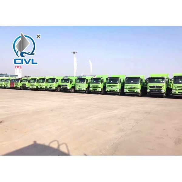 HOWO Tipper Heavy Duty Dump Truck 6x4 With Strengthen Bumper Hydraulic Front Lifting