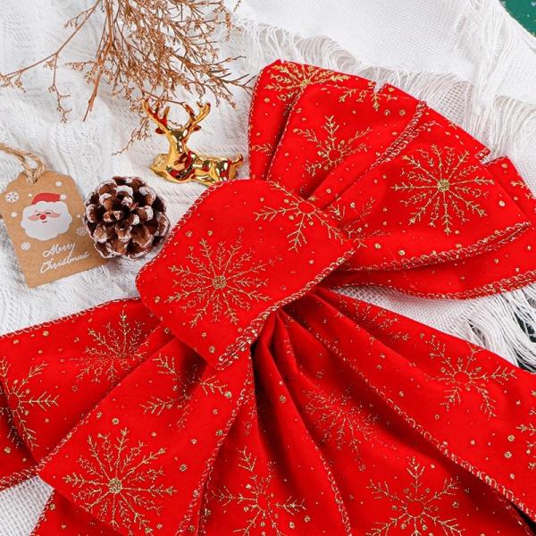 2024 Decoração de Natal Arco Personalizável Big Burlap Ribbon Arcos com borda de fio