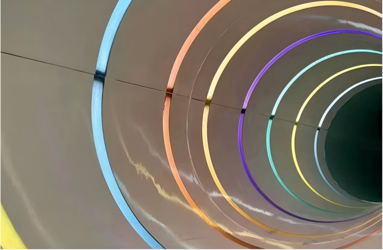 Waterproof LED Light Shadow Tunnel Water Slide for Aqua Park