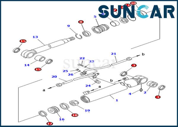 707-98-43210 7079843210 Boom Cylinder Seal Kit Fits Komatsu PC75UD-2 PC75UU-3 Excavator Inner Parts
