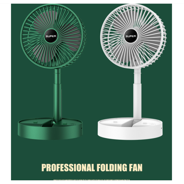 Desktop Office USB Charging Folding Telescopic Fan Mini Portable Electric Fan Plastic