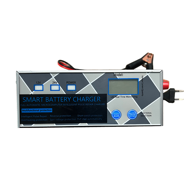 12V/24V Свинцово-кислотный/литиевый портативный зарядное устройство для батарей двигателей Автоматическое управление Адаптер питания LED/Lcd дисплей