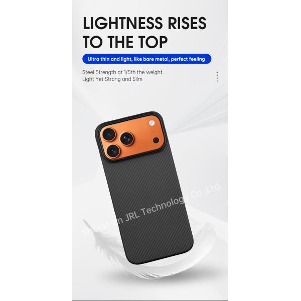 600D Pattern Customized Aramid Carbon Fiber Mobile Cover for iPhone 17 Pro Max