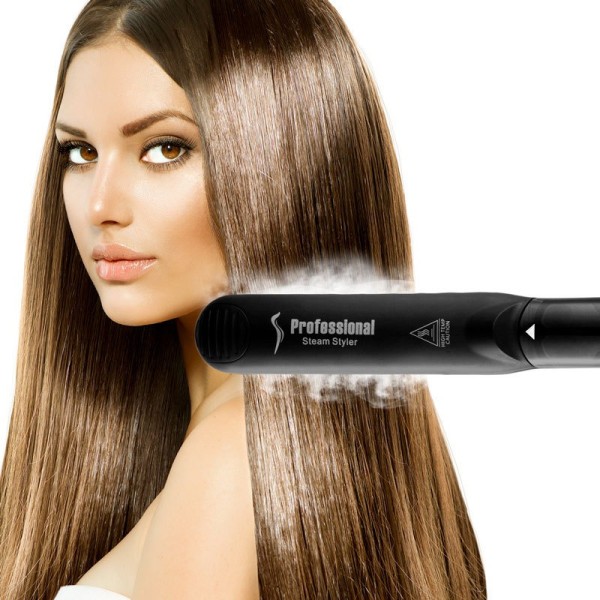 Professional Electric Hair Steam Straightener Flat Iron Fast Heating Ceramic Plates for Household Outdoor Use Soft Smooth