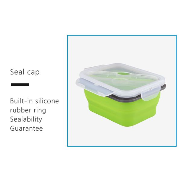 Свертываемая емкость для пищи Силиконовые бытовые изделия 600 мл 700 мл