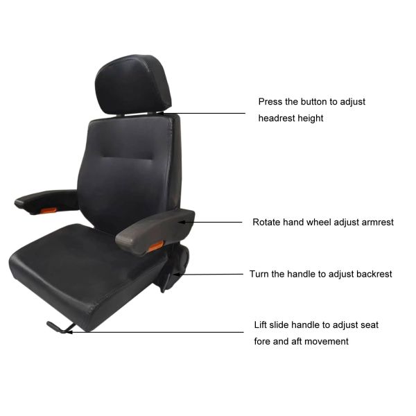 Customized Agricultural Machine Seats Leather Universal Forklift Seat