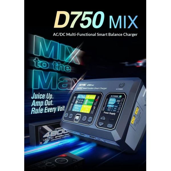 D750 RC Car Battery Charger 1S - 8S Lipo Fast Charger For Drones RC Cars