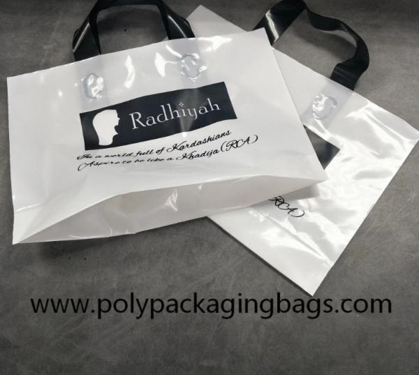 sacos de compras plásticos do HDPE de 0.12mm com punhos