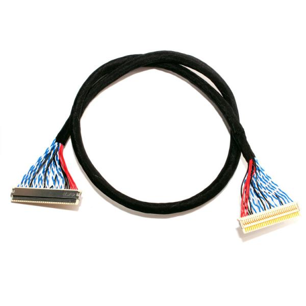 Conjunto de cabo de  df19 Lvds, conector da exposição dos lvds do chicote de fios do fio de 30pin Lvds