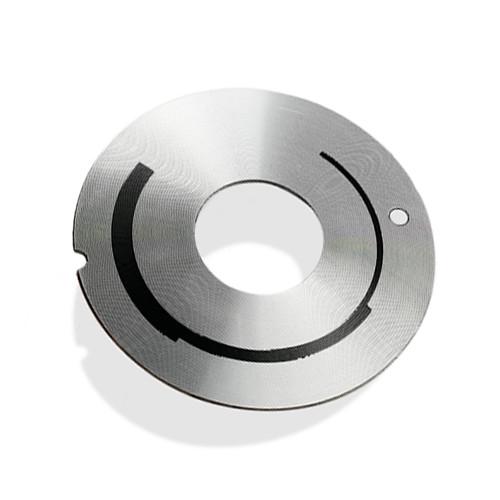 Round Laser Engraved Metal Tags Aluminum Name Plate With CD Grain Anti Scratch