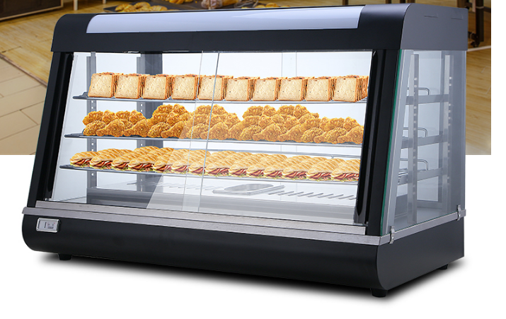 Hotel Buffet Food Warm Glass Display Showcase / Hot Food Display Cabinets