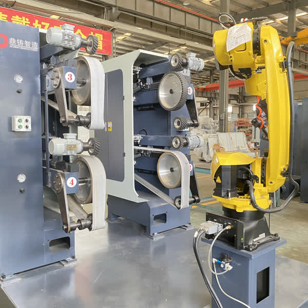 Brass Parts Robotic Grinding Cell Sanitary Ware Parts Polishing Machine Bathroom Accessories Automatic Buffing Equipment