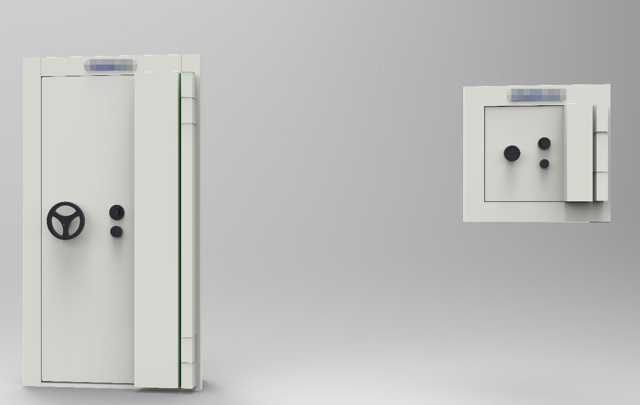 Steel Plate 500mm Wide 500mm High Safe Room Door For Home Or Office