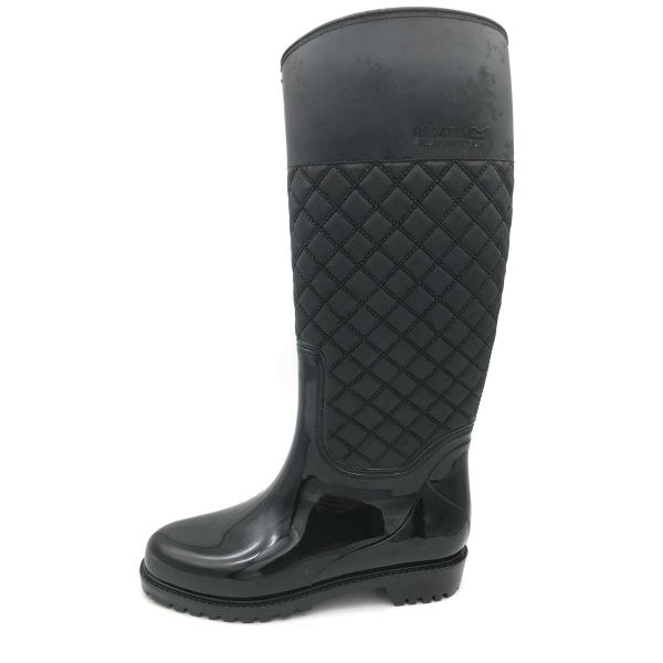 Bottes de jardinage imperméables pour femmes à double dessus Bottes de pluie à couette Matt Finish