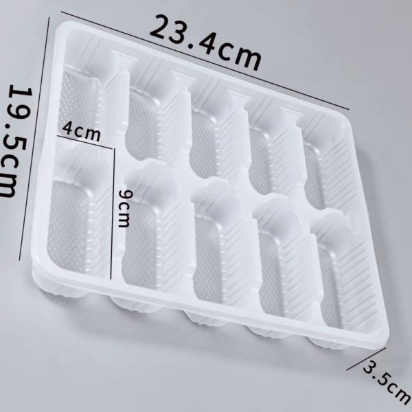 Clear Plastic Disposable Frozen Dumpling Tray PP Various Packaging 20 Packs Plastic Food Packaging Tray