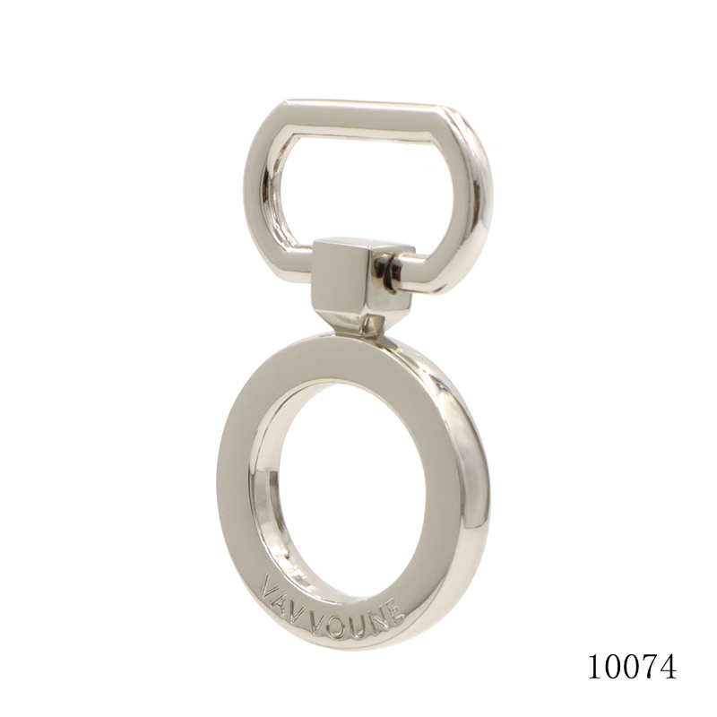 Premium Heavy Duty Rotate Ring Connector Custom Logo High End Snap Hook Clasp Buckle Bag Hardware Fittings 