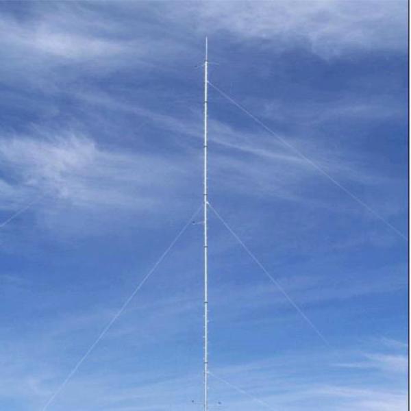 torre de rádio da G/M do aço Q235 de 50m autossuficiente para o parque