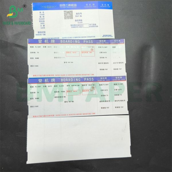 Белая пустая печатаемая карточка посадки Термальная бумага 175 гм 18,8 х 8,3 см