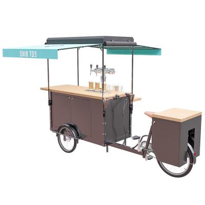 Carro a favor do meio ambiente da bicicleta da cerveja para o negócio da bebida da rua