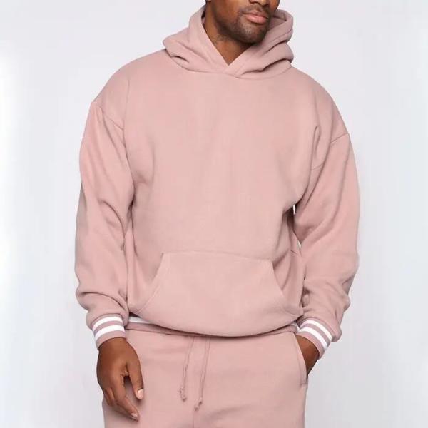                  Custom Cotton Sports Plus Size Men′s Jogger Sweatsuit Gym Plain Fleece Winter Pink Jogging Hoodies Tracksuits Apparel Set             
