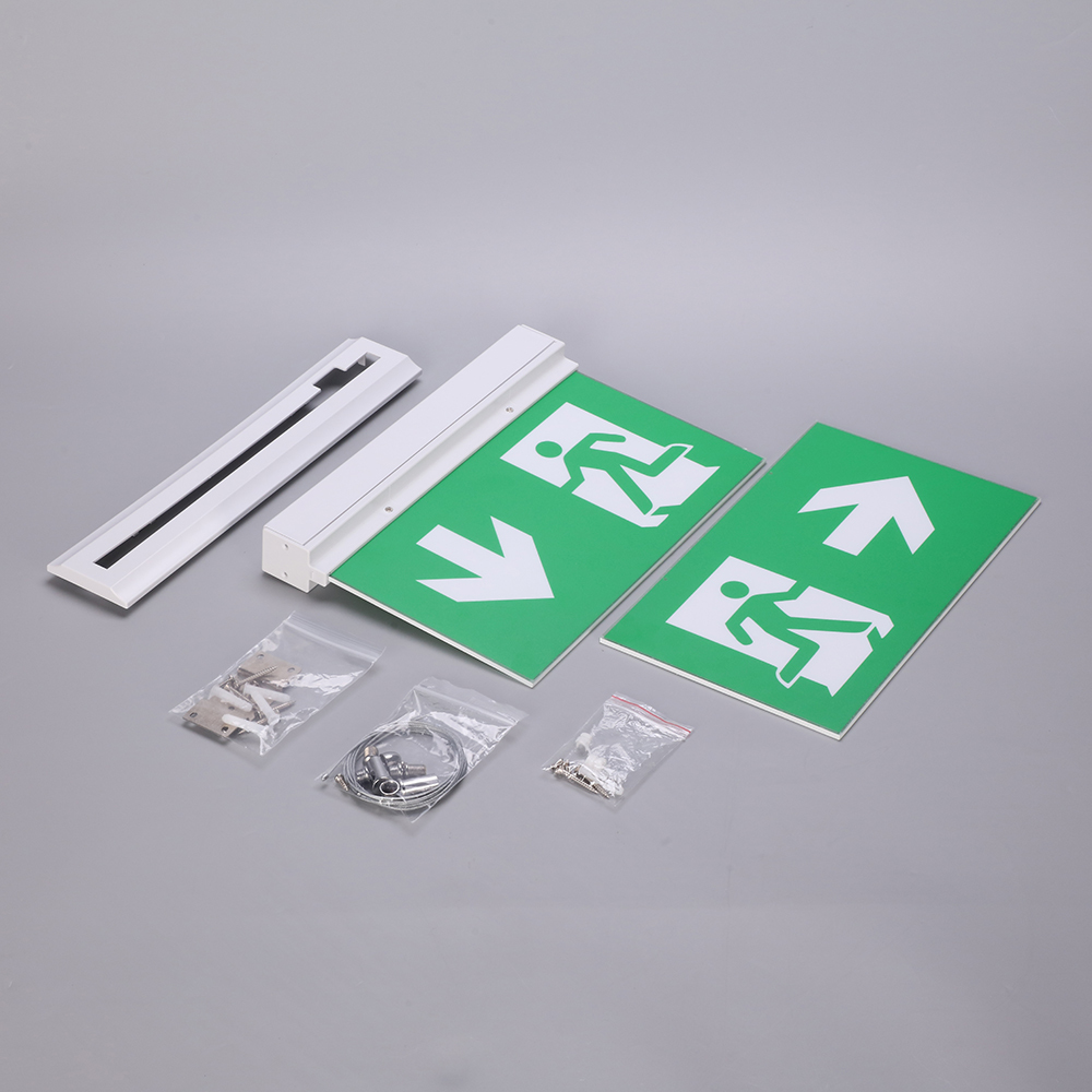 Durable LED Exit Sign with Rechargeable Battery and 3 Hours Emergency Time for Easy Installation