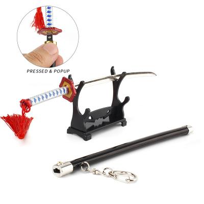 Tomioka Giyuu Zinc Alloy 3D Model Keychain Sword For Demon Slayer