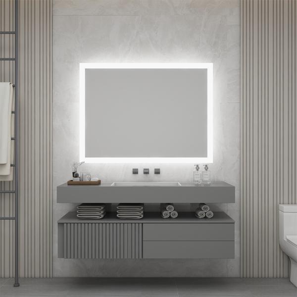 Design pivotant Créatif miroir de salle de bain avec lumières