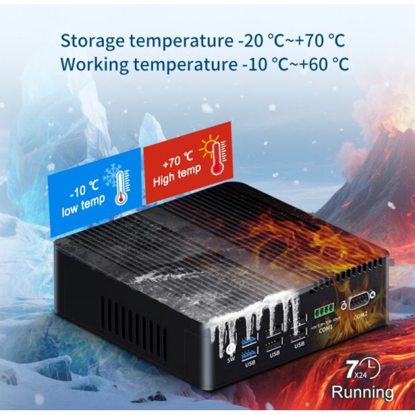 12th Gen Intel N100 Fanless Mini PC with Quad Core Processor 4x 2.5G Intel NICs and Dual OS Compatibility