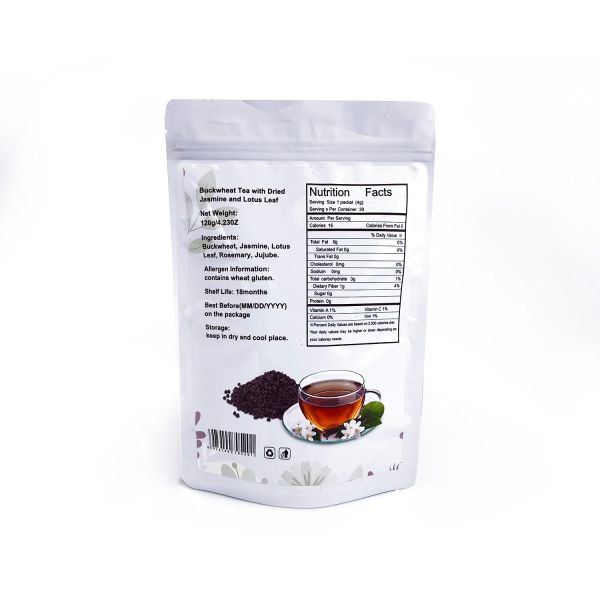 Buckwheat Jasmine Lotus Slimming Tea with Beauty Skin Metabolism Support and Low Fat Sugar Free