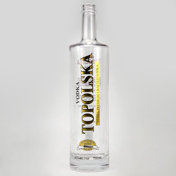 Industrial Beverage 750ml Square Glass Bottle with Synthetic Cork