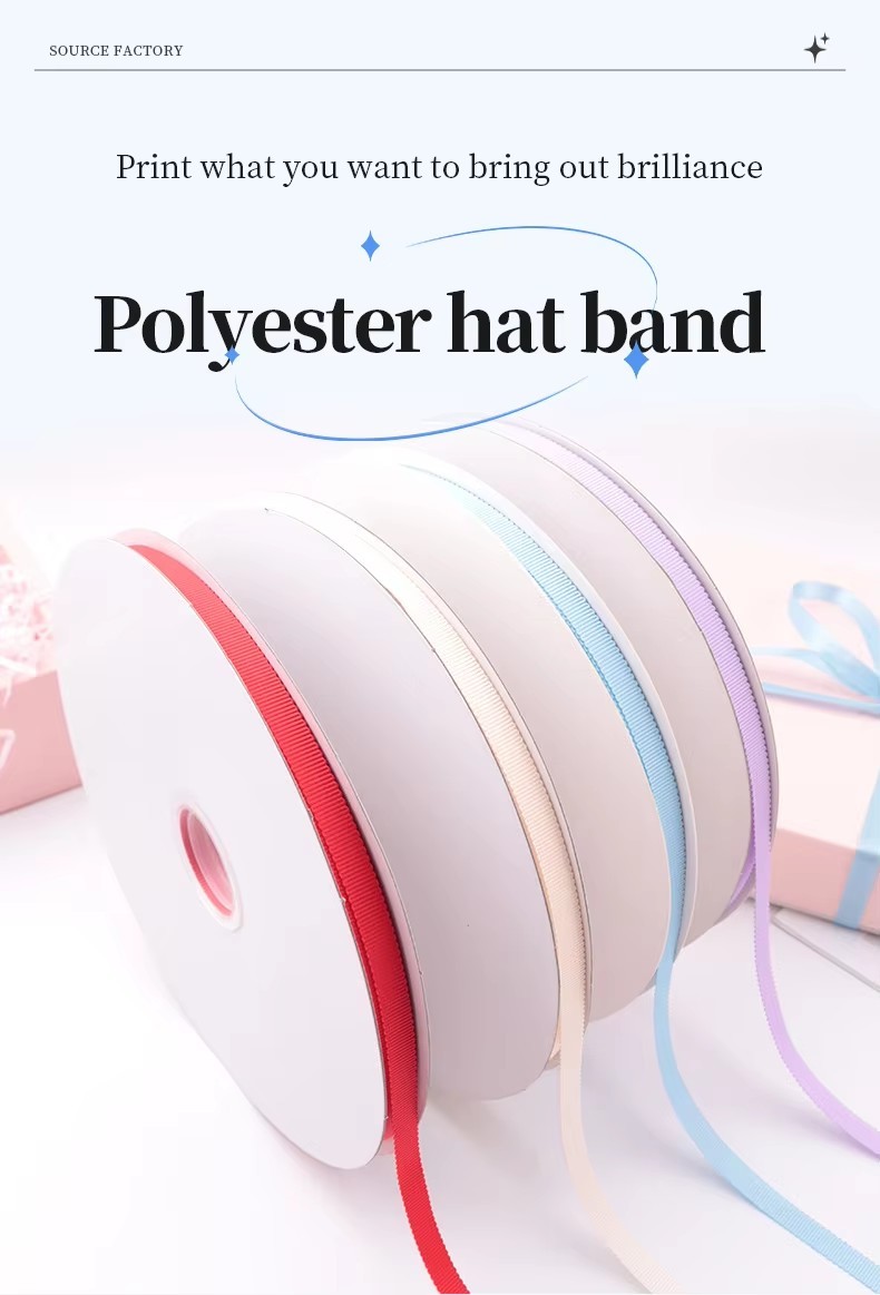 2026 Factory 196 Color 3/8Inch Petersham Ribbon Printed Ribbon Wholesale Hat Decoration Packing