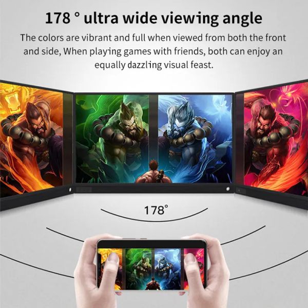 15.6дюймовый 1080p портативный сенсорный экран Монитор типа C игры для телефона Ноутбук PS TV Box