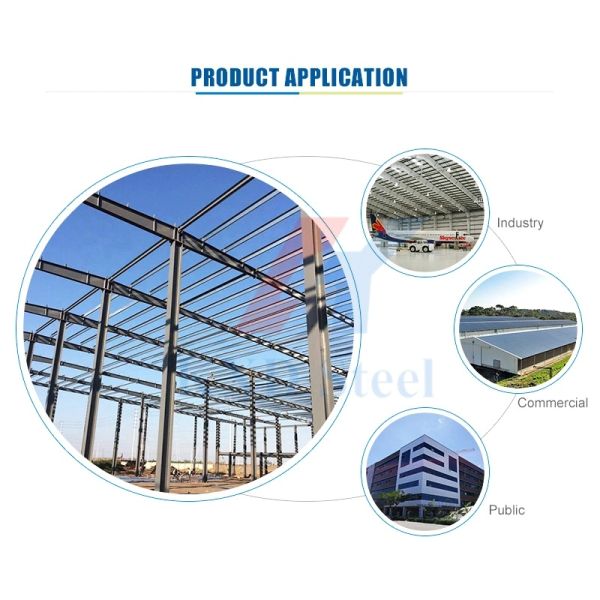 Высокопрочное промышленное здание из стальной стали с предварительным изготовлением