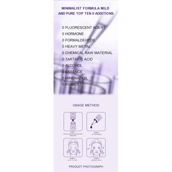 Customizable Anti-Aging Freeze-Dried Serum Polypeptide-Powered New Skin Care Product for Smooth Firm Home Spa Use Face Wrinkles