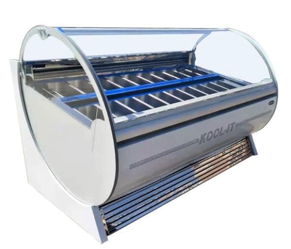 CFC Free Sliding Door Ice Cream Display Freezer 16 Pans