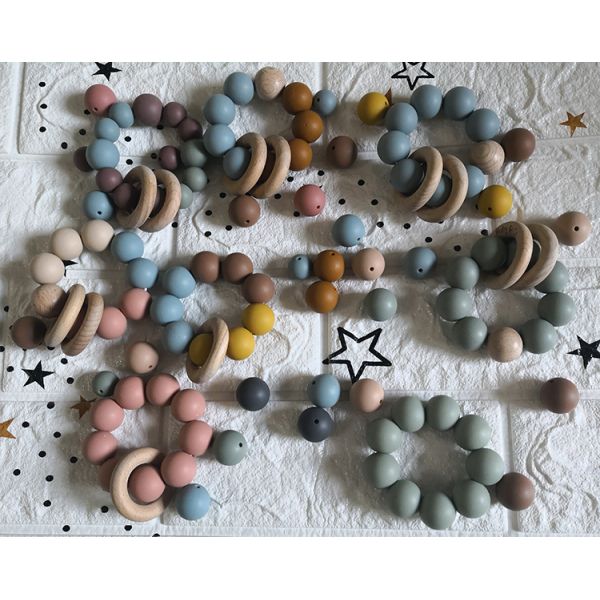 Round 19mm Silicone Beads Baby Silicone Teething Jewelry for Pendant