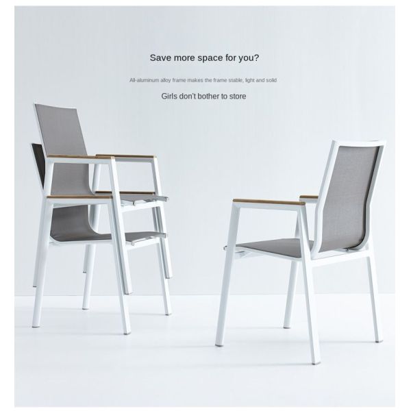 Outdoor Metal Mesh Patio Table And Chairs Waterproof Sunproof