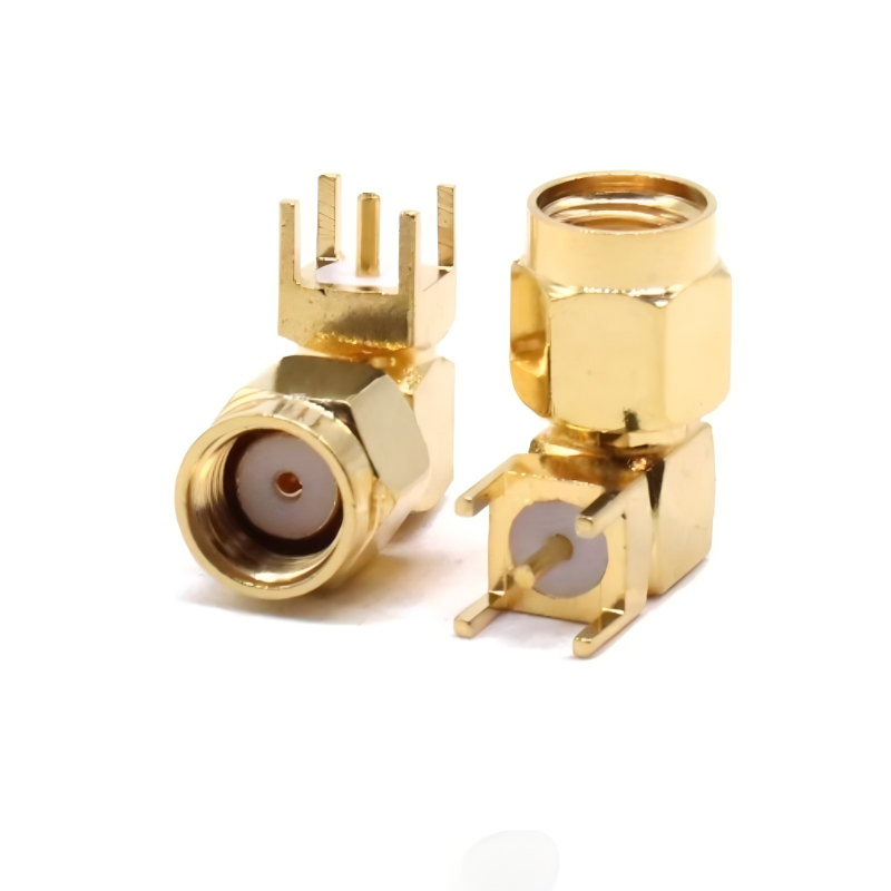 RF Connector RPSMA-JWE Right Angel Antenna Socket PCB Reverse Polarity Connector