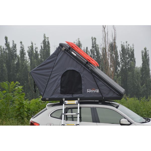 Roof Basket Outdoor Aluminum Hard Shell Roof Top Tent with LED Light Strop Cover Design
