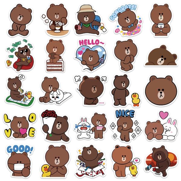Decorative Scrapbook Stickers And Embellishments Cute Bear Shape Cut Stickers