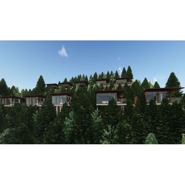 Cottage Prefab Timber Homes , Prefabricated Wooden Houses With Open Area Bathroom