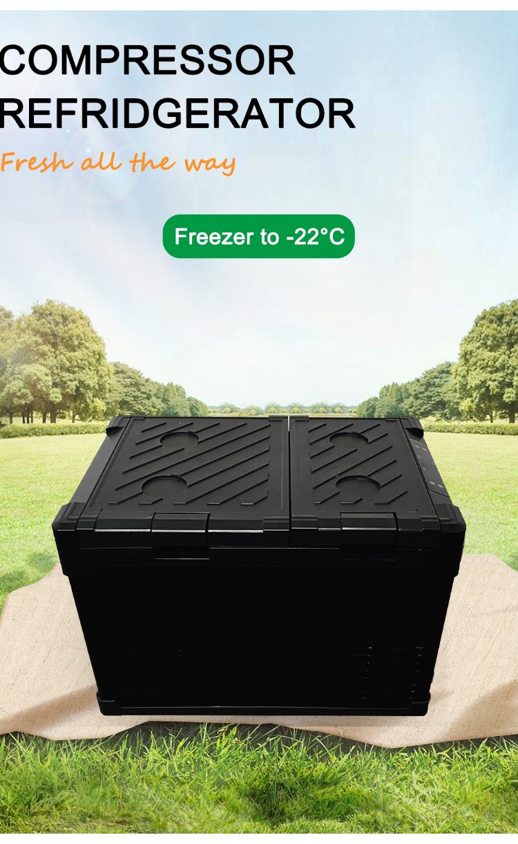 Compresseur de 12v DC réfrigérateur de voiture 45 litres congélateur mobile réfrigérateur de camping de voiture mini réfrigérateur