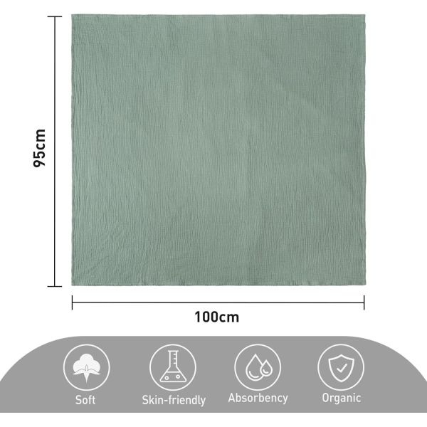 4-Pack Baby Swaddle Blankets For Unisex,100% Cotton Muslin Newborn Receiving Blanket